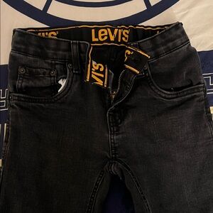 Levi's Men's Black Skinny Jeans with Branded Waistband Accent